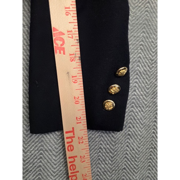 Classiques Entier Navy Wool Blazer Gold Crest Button Vintage Made in Japan XS - Picture 5 of 13